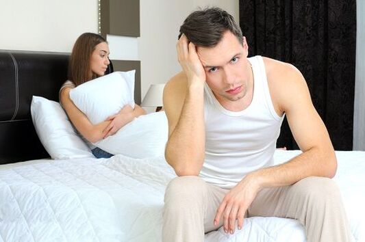 a man is upset with pathological discharge when excited
