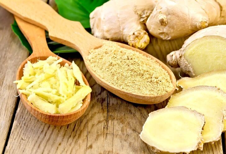 the use of powdered ginger to increase potency